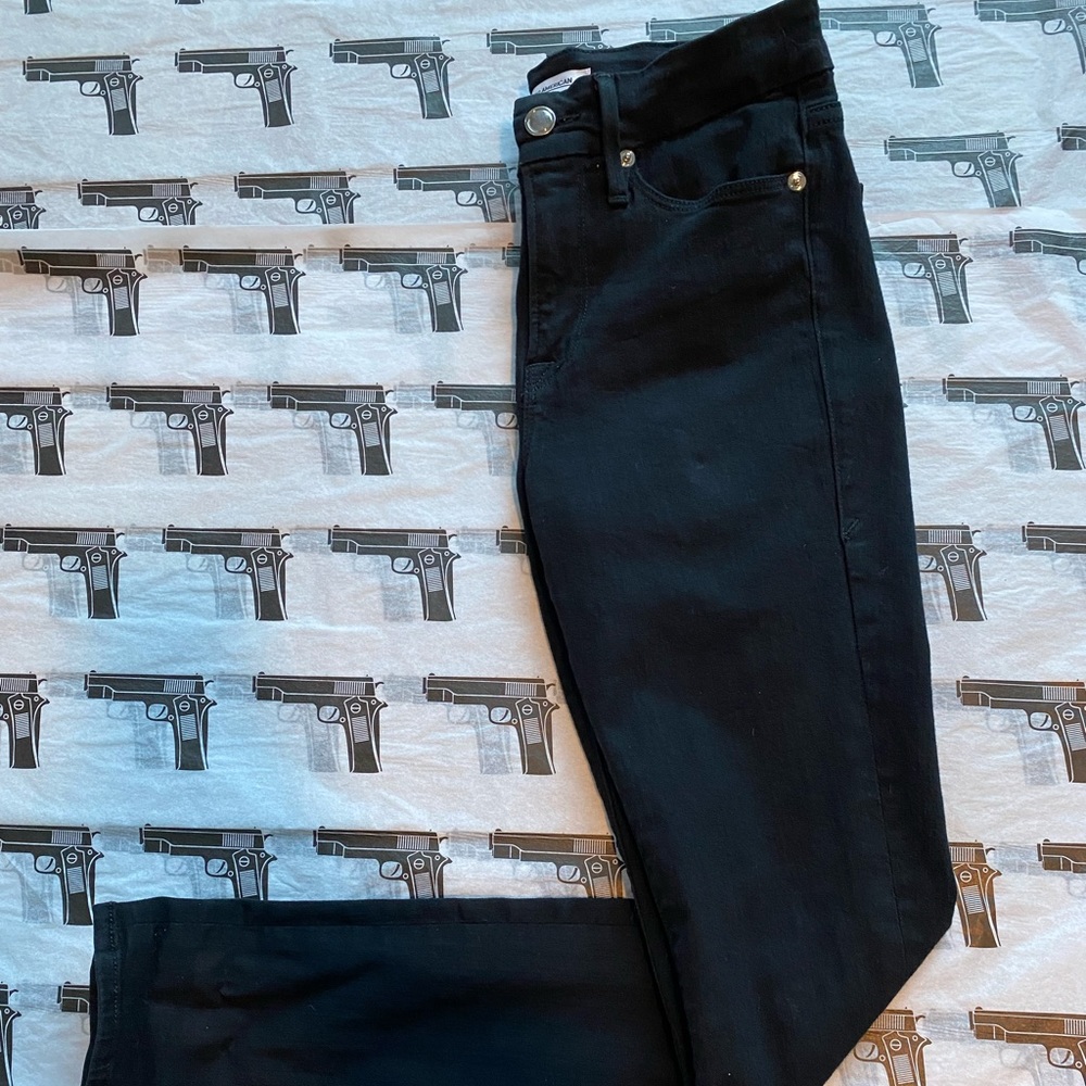 Good American black skinny jeans